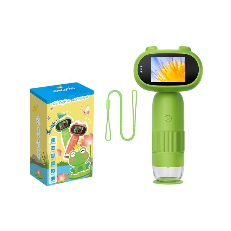 Children'S Handheld Microscope 2-Inch IPS Screen 1000X Magnification HD LED Lighting Mini Microscope Brings Educational Fun