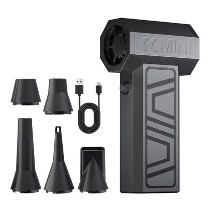 Electric Air Duster Blowing Snow Turbo Blower Jet Fan 5 Outlet Nozzles Cleaning Blower Tool 130000RPM Portable Type-C Charging