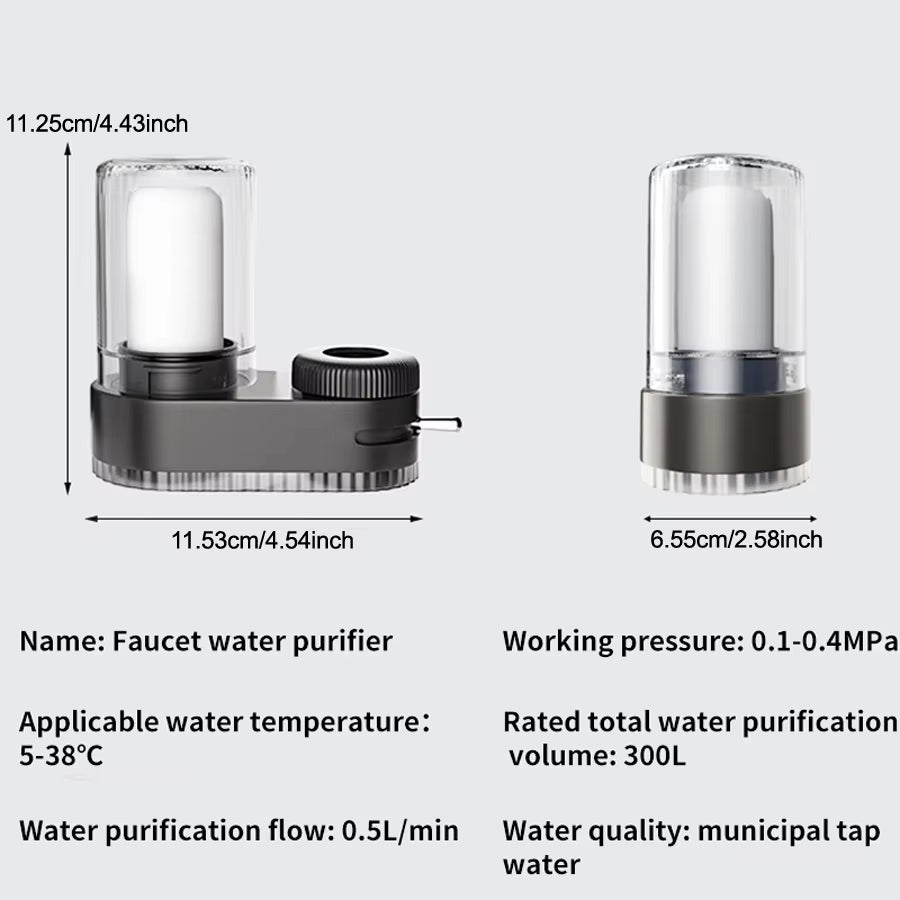Tap Water Purifier Faucet Water Filter for Sink Kitchen Faucet Washable Ceramic Percolator Bathroom Filtration Purifie Sprayer