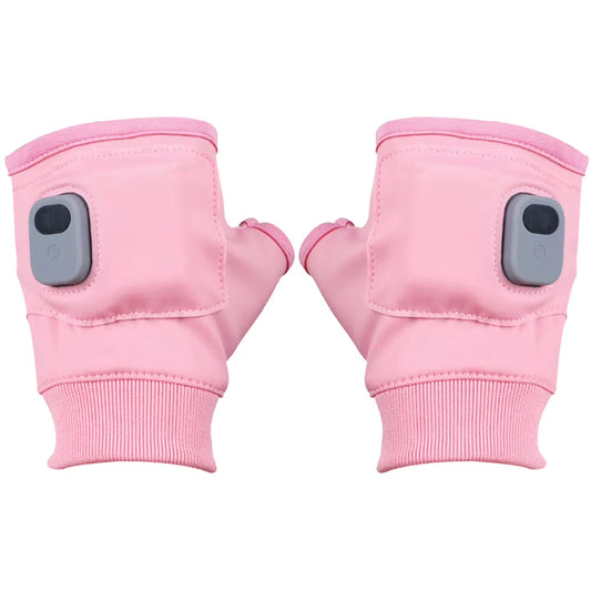 Electric Heating Gloves 360 Degree Heating Electric Heated Gloves Fingerless Touchscreen for Outdoor Hiking Cycling