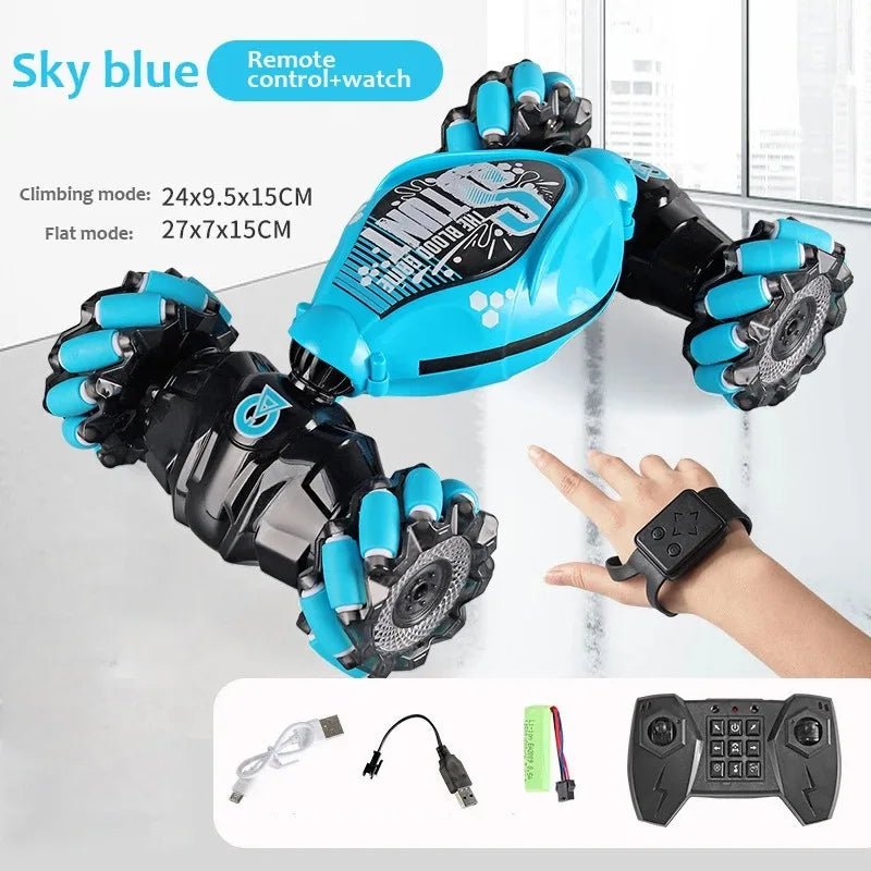 RC Car with LED Light Remote Control Car Watch Hand Gestures 360° Rotating Climbing Car Drift Electronic Adults Kid Toys Gift