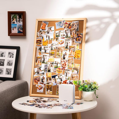 Nelko Pocket PP03 Instant Smartphone Inkjet Photo Printer with 100 Photo Papers, Portable Mini Color Wireless Mobile Printer, Bluetooth Compatible with Ios & Android Devices, Fun Editing App