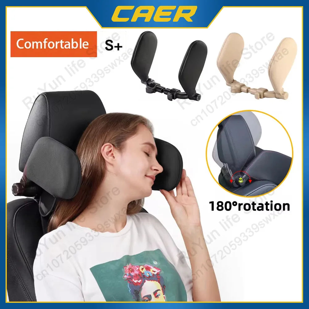 Car Neck Headrest Pillow Cushion Seat Memory Foam Pad Sleep Side Head Telescopic Support on Cervical Spine for Adults Child