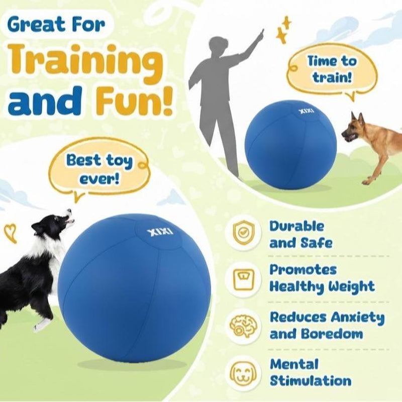 XIXI Large Herding Ball for Dogs 25" Diameter Interactive Toy for Australian Shepherds & Border Collies Durable Chew Toy for Outdoor Training & Play