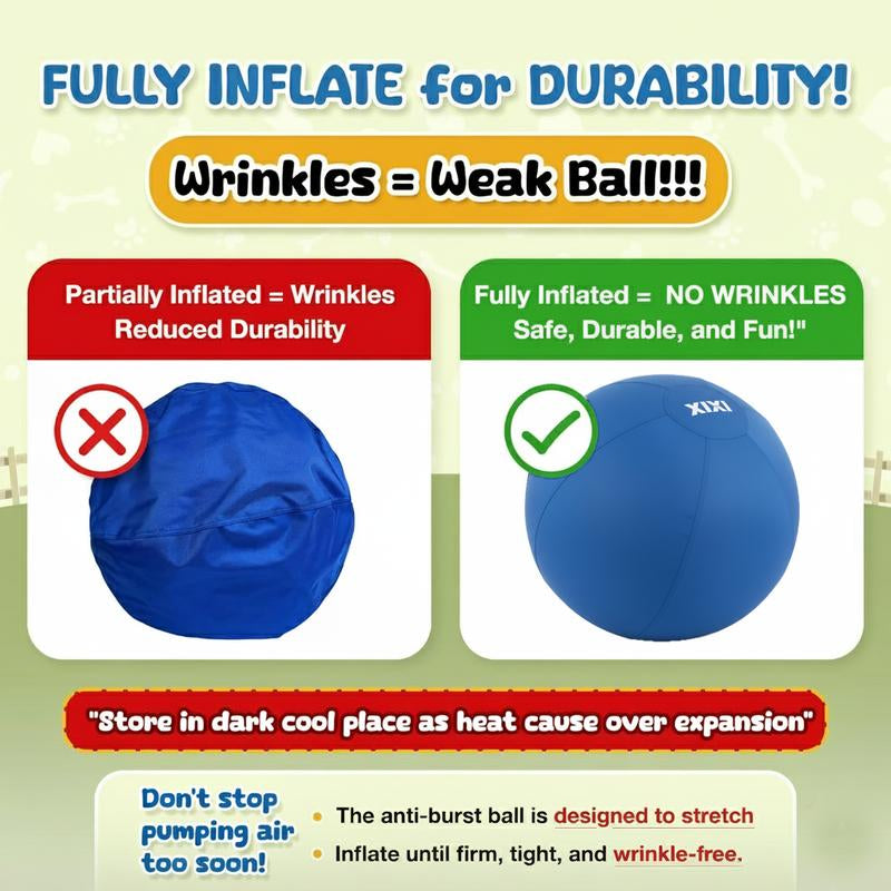 XIXI Large Herding Ball for Dogs 25" Diameter Interactive Toy for Australian Shepherds & Border Collies Durable Chew Toy for Outdoor Training & Play