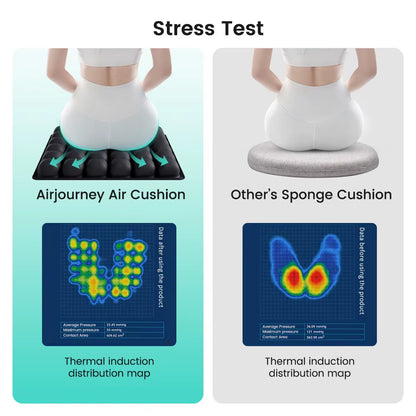 1Pc 3D Pressure Relief Air Cushion - Office Chair Car Seat Cushion, Back Support Pad for Desk, Chair, Wheelchair, Adjustable