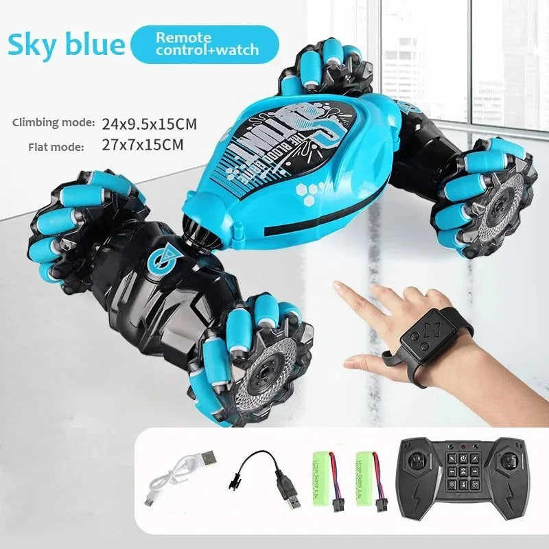 RC Car with LED Light Remote Control Car Watch Hand Gestures 360° Rotating Climbing Car Drift Electronic Adults Kid Toys Gift