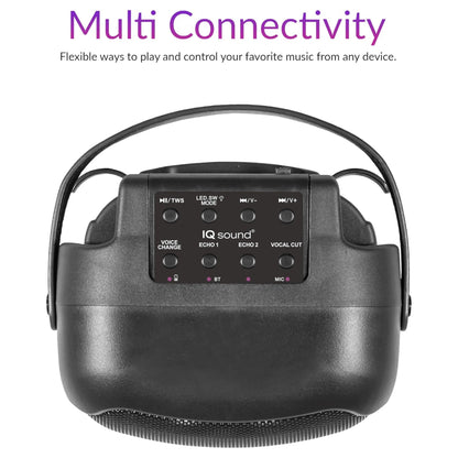 IQ Sound Karaoke Kraze 2X 4-Inch Portable Bluetooth Speaker